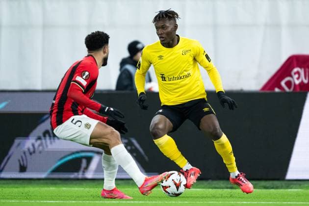 250123 Jalal Abdullai of Elfsborg during the Europa League football match between Elfsborg and Nice on January 23, 2025 in Boras. Photo: Jörgen Jarnberger BILDBYRAN COP 112 JJ0433 fotboll football soccer fotball uefa europa league europa league elfsborg nice bbeng Copyright: JÖRGENxJARNBERGER BB250123JJ107