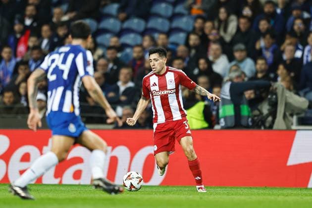 Francisco Ortega (Olympiacos), JANUARY 23, 2025 - Football Soccer : UEFA Europa League League phase match day 7 between FC Porto 0-1 Olympiacos FC at the Estadio do Dragao in Porto, Portugal. Noxthirdxpartyxsales  (279430407)