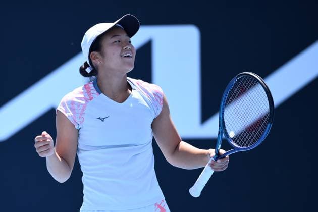 TENNIS AUSTRALIAN OPEN, Wakana Sonobe of Japan reacts during her Junior Girls? semi-final match against Emerson Jones of Australia during the 2025 Australian Open at Melbourne Park in Melbourne, Friday, January 24, 2025. ( NO ARCHIVING, EDITORIAL USE ONLY, NO USE IN BOOKS WITHOUT CONSENT MELBOURNE VICTORIA AUSTRALIA  Copyright: xJOELxCARRETTx 20250124154533096354