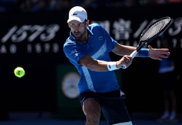 Novak Djokovic of Serbia in action Australian Open, Day Thirteen, Tennis, Melbourne Park, Melbourne, Australia - 24 Jan 2025  Copyright: xEllaxLing Shutterstockx 15108785am