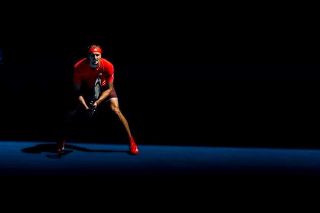 MELBOURNE, VIC - JANUARY 24: Alexander Zverev of Germany in action during the Semifinals of the 2025 Australian Open on January 24 2025, at Melbourne Park in Melbourne, Australia. (Photo by Jason Heidrich Icon Sportswire) TENNIS: JAN 24 Australian Open EDITORIAL USE ONLY Icon250124023