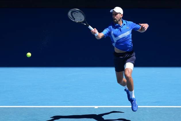 January 24, 2025: 7th seed NOVAK DJOKOVIC of Serbia in action against 2nd seed ALEXANDER ZVEREV of Germany on Rod Laver Arena in a Men s Singles Semifinals match on day 13 of the 2025 Australian Open in Melbourne, Australia. Cal Media Melbourne Australia - ZUMAc04_ 20250124_faf_c04_022 Copyright: xSydneyxLowx