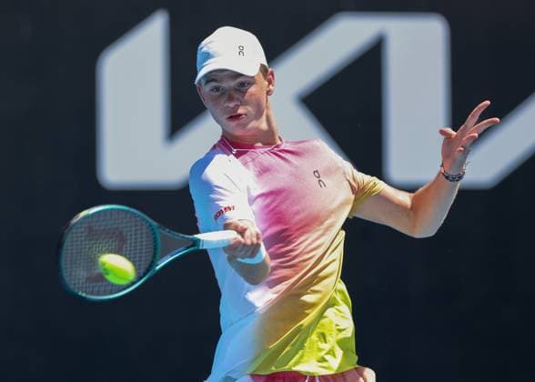 Henry Bernet (SUI), Jungen Einzel Boys Singles, Australian Open 2025, Melbourne Park, Melbourne, Victoria, Australia. Copyright: xJuergenxHasenkopfx