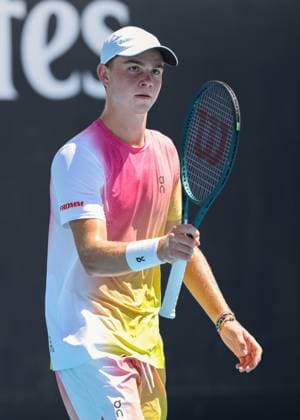 Henry Bernet (SUI), Jungen Einzel Boys Singles, Australian Open 2025, Melbourne Park, Melbourne, Victoria, Australia. Copyright: xJuergenxHasenkopfx