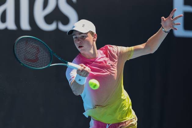 Henry Bernet (SUI), Jungen Einzel Boys Singles, Australian Open 2025, Melbourne Park, Melbourne, Victoria, Australia. Copyright: xJuergenxHasenkopfx