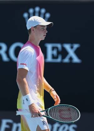 Henry Bernet (SUI), Jungen Einzel Boys Singles, Australian Open 2025, Melbourne Park, Melbourne, Victoria, Australia. Copyright: xJuergenxHasenkopfx