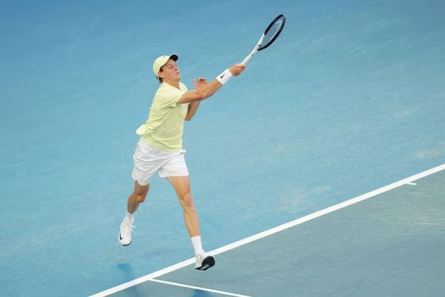 Jannik Sinner during the Semi-final match against Shelton in the Rod Laver Arena Australian Open, Day Thirteen, Tennis, Melbourne Park, Melbourne, Australia - 24 Jan 2025  Copyright: xRachelxBach Shutterstockx 15108800bi