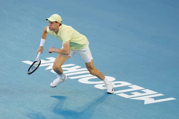 Jannik Sinner during the Semi-final match against Shelton in the Rod Laver Arena Australian Open, Day Thirteen, Tennis, Melbourne Park, Melbourne, Australia - 24 Jan 2025  Copyright: xRachelxBach Shutterstockx 15108800bl