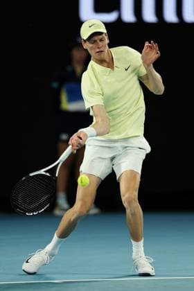 Jannik Sinner during the Semi-final match against Shelton in the Rod Laver Arena Australian Open, Day Thirteen, Tennis, Melbourne Park, Melbourne, Australia - 24 Jan 2025  Copyright: xEllaxLing Shutterstockx 15108785dh