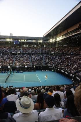 Ben Shelton during the Semi-final match against Sinner in the Rod Laver Arena Australian Open, Day Thirteen, Tennis, Melbourne Park, Melbourne, Australia - 24 Jan 2025  Copyright: xRachelxBach Shutterstockx 15108800cr
