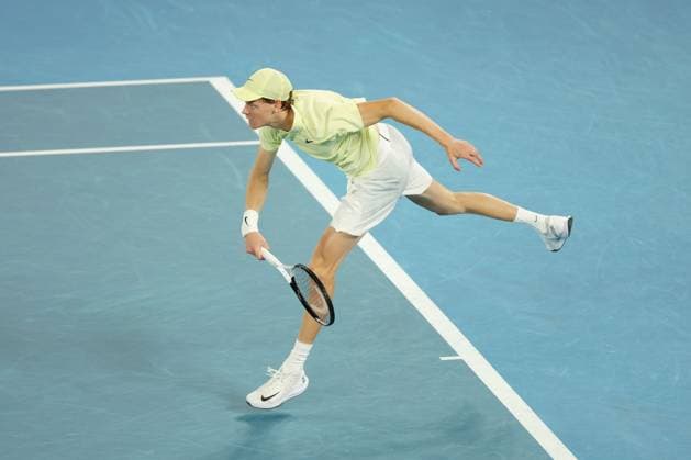 Jannik Sinner during the Semi-final match against Shelton in the Rod Laver Arena Australian Open, Day Thirteen, Tennis, Melbourne Park, Melbourne, Australia - 24 Jan 2025  Copyright: xRachelxBach Shutterstockx 15108800fu