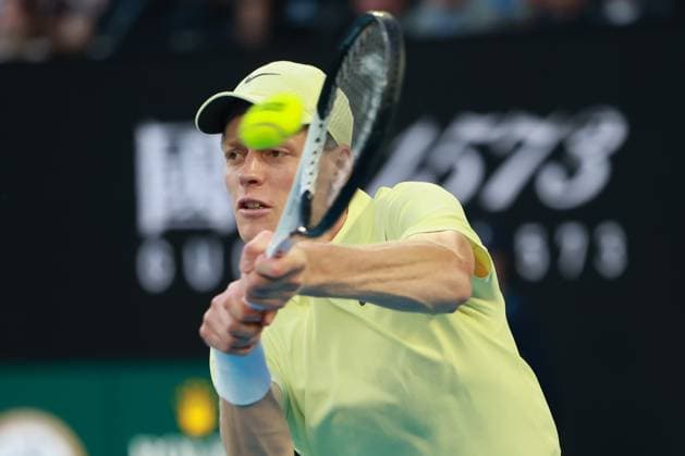 Jannik Sinner (ITA) Australian Open 2025, Melbourne Park, Melbourne, Victoria, Australia. Copyright: xJuergenxHasenkopfx
