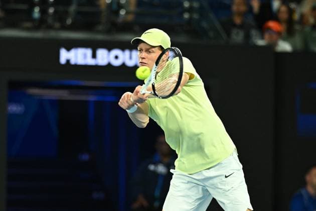 Australian Open - Ben Shelton v Jannik Sinner Jannik Sinner (ITA) during his semi final round match at the 2025 Australian Open at Melbourne Park in Melbourne, VIC, Australia, on January 24, 2025. Photo by Corinne Dubreuil ABACAPRESS.COM Melbourne VIC Australia  Copyright: xDubreuilxCorinne ABACAx