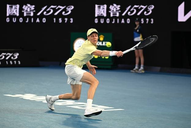 2025 AUSTRALIAN OPEN Mens Semifinal Match Jannik Sinner (ITA) vs. Ben Shelton (USA) Jannik Sinner (ITA)