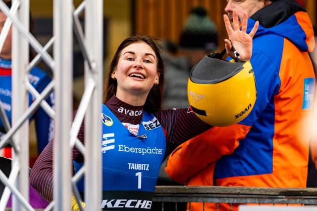 Sport Themen der Woche KW04 Sport Bilder des Tages 24.01.2025, GER, Rennrodeln, Saison 24 25, Maenner Frauen, 7.Ebersbaecher Rodel Weltcup 2024 2025 - 2.Ebersbaecher Mixed Weltcup presented by Skechers, Offizielles Training der Gesetztengruppe Julia Taubitz 98559 Oberhof LOTTO Thüringen EISARENA Oberhof Thüringen Deutschland *** 24 01 2025, GER, Luge, Season 24 25, Men Women, 7 Ebersbaecher Luge World Cup 2024 2025 2 Ebersbaecher Mixed World Cup presented by Skechers, Official training of the seeded group Julia Taubitz 98559 Oberhof LOTTO Thüringen EISARENA Oberhof Thüringen Germany