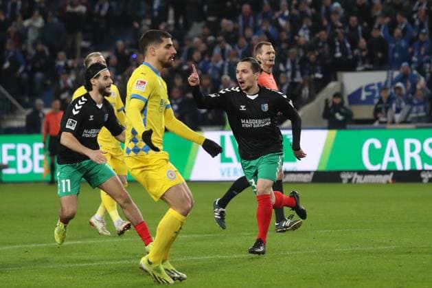 Sport Themen der Woche KW04 Sport Bilder des Tages 24.01.2025, xgox, Fussball 2. Bundesliga, 1. FC Magdeburg - Eintracht Braunschweig emspor, v.l. Baris Atik (Magdeburg, 23) Jubel, Torjubel, jubelt ueber das Tor, celebrate the goal, celebration (DFL DFB REGULATIONS PROHIBIT ANY USE OF PHOTOGRAPHS as IMAGE SEQUENCES and or QUASI-VIDEO) Magdeburg *** 24 01 2025, xgox, Fußball 2 Bundesliga, 1 FC Magdeburg Eintracht Braunschweig emspor, v l Baris Atik Magdeburg, 23 Jubel, Torjubel, jubelt ueber das Tor, celebrate the goal, celebration DFL DFB REGULATIONS PROHIBIT ANY USE OF PHOTOGRAPHS as IMAGE SEQUENCES and or QUASI VIDEO Magdeburg