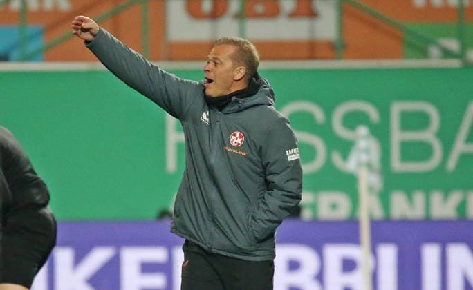 24.01.2025, xmohx, Fussball 2.Bundesliga, Spvgg Greuther Fuerth - 1.FC Kaiserslautern emspor, v.l. Trainer Markus Anfang (Kaiserslautern) (DFL DFB REGULATIONS PROHIBIT ANY USE OF PHOTOGRAPHS as IMAGE SEQUENCES and or QUASI-VIDEO) Fuerth