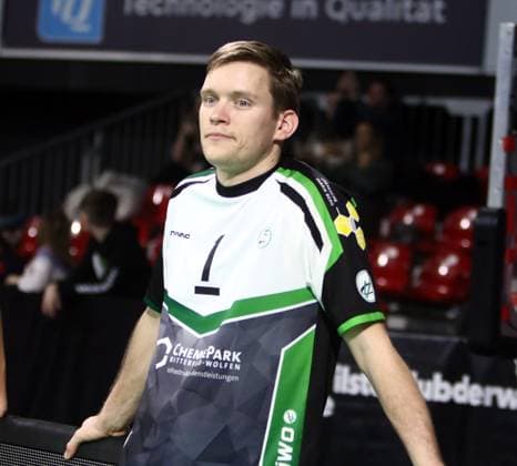 Michael HASSMANN (Bitterfeld), nach der Niederlage, He-Volleyballl, Bundesliga, 2024 25, 24.01.25, WWK Volleys Herrsching vs VC Bitterfeld-Wolfen, BMW Park, Muenchen, Copyright: WolfgangxFehrmann