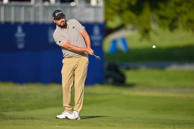 January 24, 2025: Andrew Novak on the 16th hole during the third round of the Farmers Insurance Open on Torrey Pines South Course in San Diego, California. CSM San Diego USA - ZUMAc04_ 20250124_zma_c04_097 Copyright: xJustinxFinex