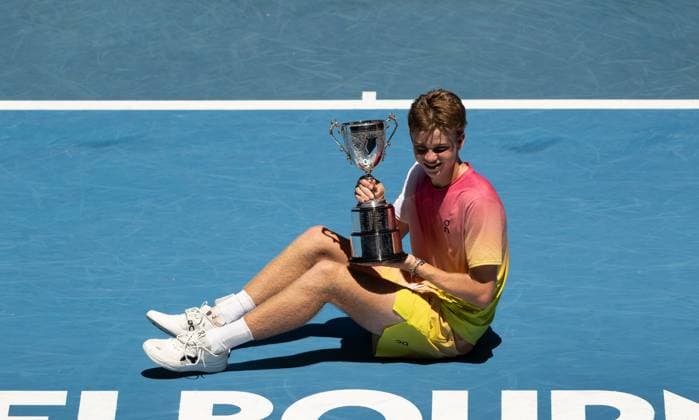 2025 AUSTRALIAN OPEN Junior Boys Final Winner Henry Bernet (SUI)