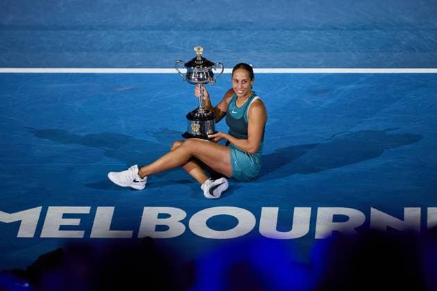 Madison Keys of USA celebrates winning the Women s Singles final of the Australian Open Australian Open, Day Fourteen, Tennis, Melbourne Park, Melbourne, Australia - 25 Jan 2025  Copyright: xRachelxBach Shutterstockx 15108801aq