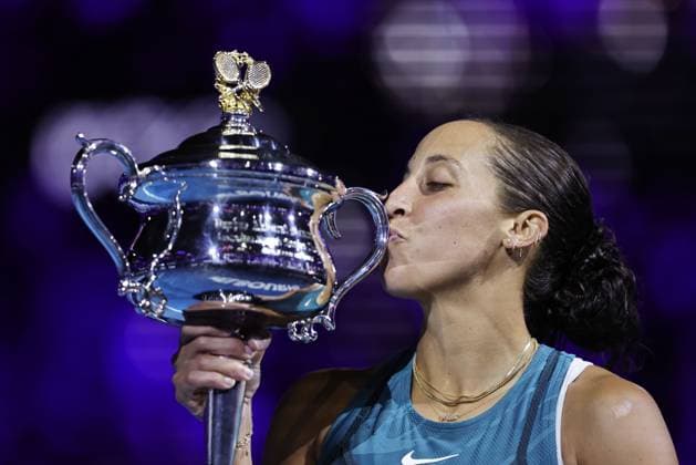 Madison Keys, USA, after final of 2025 Australian Open in Melbourne, 25 01 2025; -