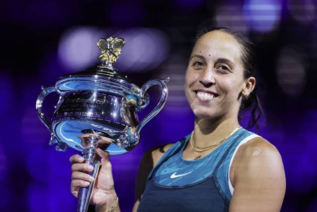 Madison Keys, USA, after final of 2025 Australian Open in Melbourne, 25 01 2025; -