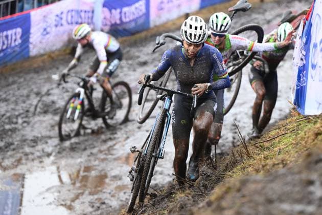 UCI Cyclocross World Cup Maasmechelen 2025 MAASMECHELEN, BELGIUM - JANUARY 25 : Alvarado Ceylin Del Carmen (NED) of Alpecin-Deceuninck in action during the 11th leg of the UCI Cyclocross World Cup Series 2024-2025 women elite race on January 25, 2025 in Maasmechelen, Belgium, 25 01 2025 Maasmechelen Belgium  Copyright: xVincentxKalutx