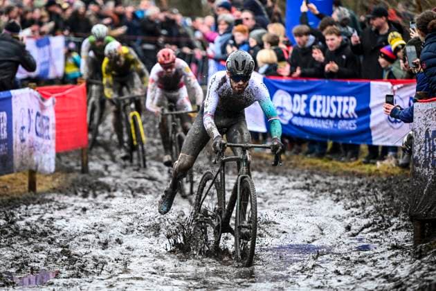 UCI Cyclocross World Cup Maasmechelen 2025 MAASMECHELEN, BELGIUM - JANUARY 25 : Nieuwenhuis Joris (NED) of Ridley Racing Team during the 11th leg of the UCI Cyclocross World Cup Series 2024-2025 men elite race on January 25, 2025 in Maasmechelen, Belgium, 25 01 2025 Maasmechelen Belgium  Copyright: xVincentxKalutx