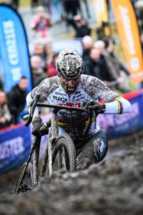 UCI Cyclocross World Cup Maasmechelen 2025 MAASMECHELEN, BELGIUM - JANUARY 25 : Van Der Poel Mathieu (NED) of Alpecin-Deceuninck during the 11th leg of the UCI Cyclocross World Cup Series 2024-2025 men elite race on January 25, 2025 in Maasmechelen, Belgium, 25 01 2025 Maasmechelen Belgium  Copyright: xVincentxKalutx