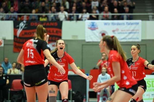 Emma Clothier (Dresdner SC, 16) Dresdner SC vs. SC Potsdam, 1. Volleyball Bundesliga Frauen, Spielzeit 2024 2025, 25.01.2025 Dresdner SC vs. SC Potsdam, 1. Volleyball Bundesliga Frauen, Spielzeit 2024 2025, 25.01.2025 Dresden Copyright: xEibner-Pressefoto xHoepnerx EP_PHR