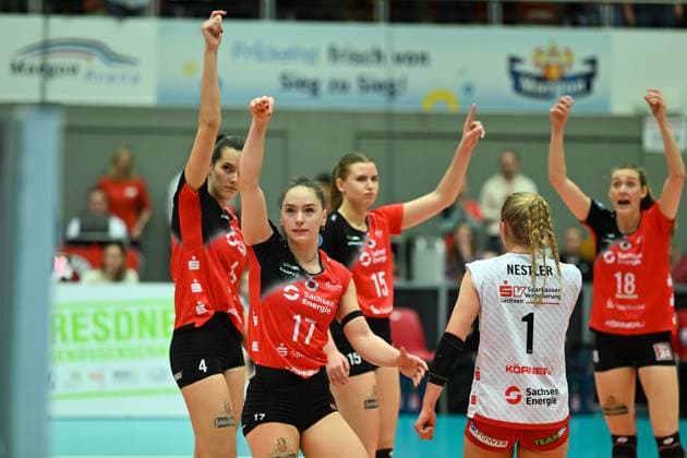 Lorena Lorber Fijok (Dresdner SC, 17) Dresdner SC vs. SC Potsdam, 1. Volleyball Bundesliga Frauen, Spielzeit 2024 2025, 25.01.2025 Dresdner SC vs. SC Potsdam, 1. Volleyball Bundesliga Frauen, Spielzeit 2024 2025, 25.01.2025 Dresden Copyright: xEibner-Pressefoto xHoepnerx EP_PHR