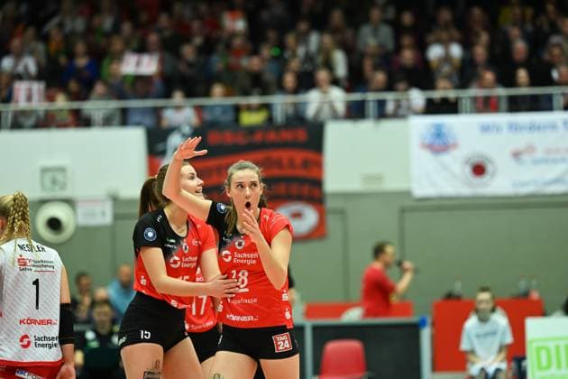 Sarah Straube (Dresdner SC, 18) Dresdner SC vs. SC Potsdam, 1. Volleyball Bundesliga Frauen, Spielzeit 2024 2025, 25.01.2025 Dresdner SC vs. SC Potsdam, 1. Volleyball Bundesliga Frauen, Spielzeit 2024 2025, 25.01.2025 Dresden Copyright: xEibner-Pressefoto xHoepnerx EP_PHR