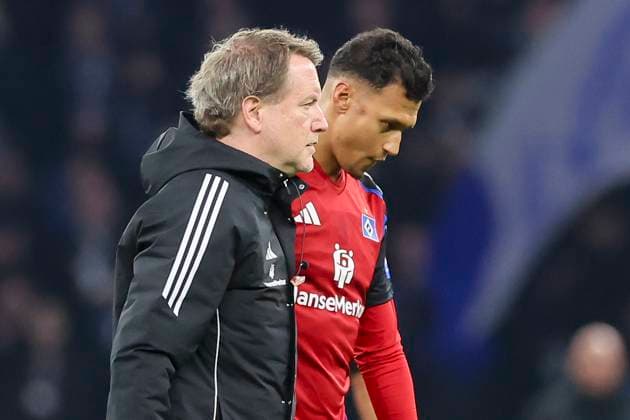 Davie Selke (Hamburger SV) wird verletzt ausgewechselt, 2. Bundesliga, Hertha BSC vs Hamburger SV, Olympiastadion am 25. January 2025 in Berlin, Deutschland. (Foto von Marco Steinbrenner DeFodi Images) Davie Selke (Hamburger SV) is substituted due to injury, 2. Bundesliga, Hertha BSC vs Hamburger SV, Olympiastadion, January 25, 2025 in Berlin, Germany. (Photo by Marco Steinbrenner DeFodi Images) DFB DFL REGULATIONS PROHIBIT ANY USE OF PHOTOGRAPHS AS IMAGE SEQUENCES AND OR QUASI-VIDEO. Defodi-700_berlin_hsv_20250125_037