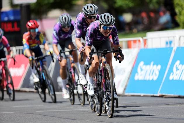 CYCLING WOMENS TOUR DOWN UNDER CRITERIUM, Silke Smulders of the Nederlands and team Liv-Alula-Jayco during the Santos Women s Tour Down Under street classic in Adelaide, Sunday, January 26, 2025. ( NO ARCHIVING, EDITORIAL USE ONLY, NO USE IN BOOKS WITHOUT CONSENT ADELAIDE SOUTH AUSTRALIA AUSTRALIA  Copyright: xCONxCHRONISx 20250126176600174032