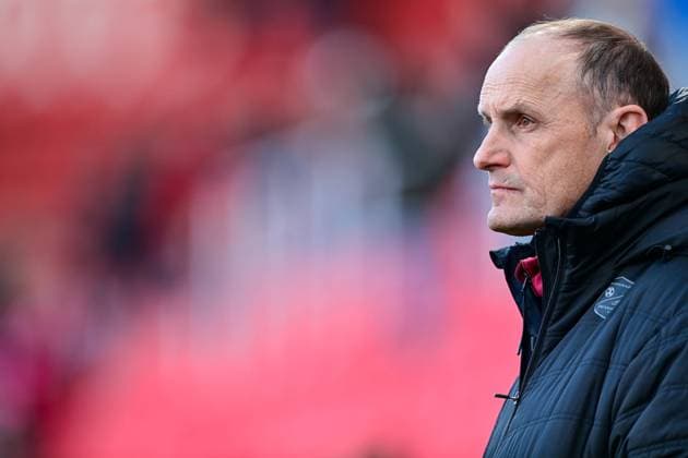 Trainer Heiko Herrlich (Unterhaching) Einzelbild, Aktion, Action, 26.01.2025, Ingolstadt (Deutschland), Fussball, 3. Liga, FC Ingolstadt 04 - SpVgg Unterhaching, DFB DFL REGULATIONS PROHIBIT ANY USE OF PHOTOGRAPHS AS IMAGE SEQUENCES AND OR QUASI-VIDEO.