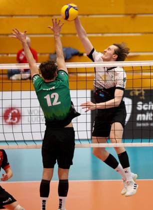 BAU 26.01.2025 Ludwigsburg Volleyball Barock Volleys MTV Ludwigsburg vs. TV Bühl, Ben-Simon Bonin (LB, rechts)