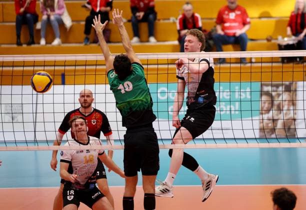 BAU 26.01.2025 Ludwigsburg Volleyball Barock Volleys MTV Ludwigsburg vs. TV Bühl, Philipp Hermann (LB, Mitte)