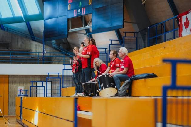 Die mitgereisten Fans des TV Buehl, Barock Volleys MTV Ludwigsburg vs. TV Buehl, Volleyball, 2. Volleyball Bundesliga, 2. BLM Sued, Herren, 15. Spieltag, Saison 2024 2025, 26.01.2025, Barock Volleys MTV Ludwigsburg vs. TV Buehl, Volleyball, 2. Volleyball Bundesliga, 2. BLM Sued, Herren, 15. Spieltag, Saison 2024 2025, 26.01.2025 Ludwigsburg Copyright: xEibner-Pressefoto LarsxNeumannx EP_LNN