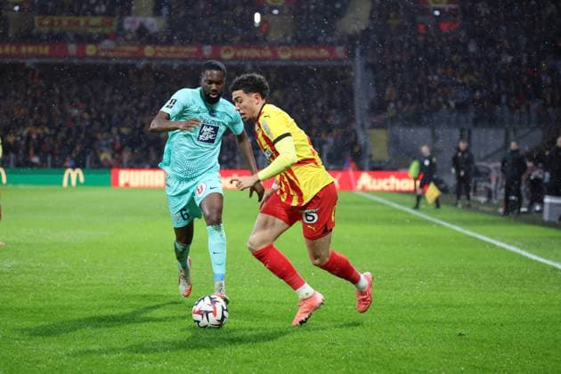 FOOTBALL : RC Lens vs Angers SCO - Ligue 1 - 26 01 2025 Neil EL AYNAOUI (RC Lens) lors du match RC Lens - Angers SCO, Ligue 1, stade Bollaert-Delelis, le 26 janvier 2025  Copyright: xLaurentxSANSONx