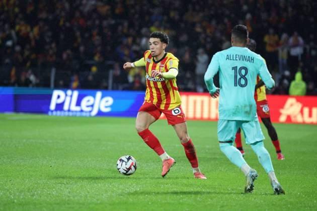 FOOTBALL : RC Lens vs Angers SCO - Ligue 1 - 26 01 2025 Neil EL AYNAOUI (RC Lens) lors du match RC Lens - Angers SCO, Ligue 1, stade Bollaert-Delelis, le 26 janvier 2025  Copyright: xLaurentxSANSONx