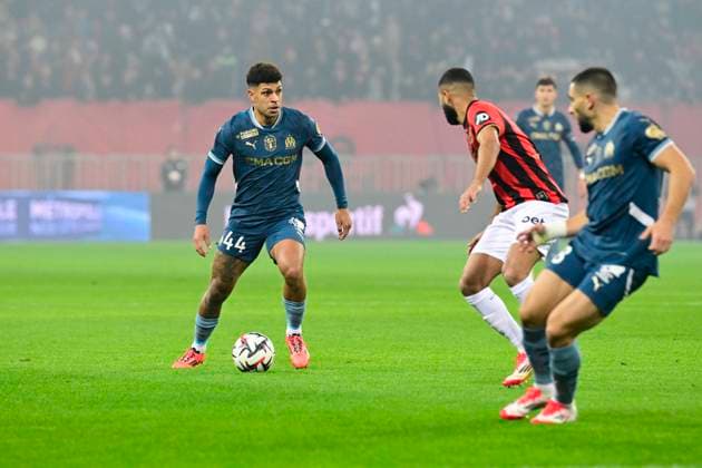 FOOTBALL : OGC Nice VS Olympique de Marseille - Ligue 1 McDonald s - 26 01 2025 L OGC Nice recoit l Olympique de Marseille Ã l Allianz Riviera dans le cadre de la 19e journÃ e de Ligue 1 McDonald s. Luis Henrique (OM) NiceFrance  Copyright: xWilliamxCannarellax