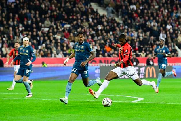 FOOTBALL : OGC Nice VS Olympique de Marseille - Ligue 1 McDonald s - 26 01 2025 L OGC Nice recoit l Olympique de Marseille Ã l Allianz Riviera dans le cadre de la 19e journÃ e de Ligue 1 McDonald s. Mohamed-Ali Cho (OGCN) NiceFrance  Copyright: xWilliamxCannarellax