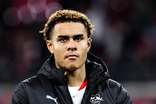 Antonio Nusa (RB Leipzig,7) - 1. Fussball Bundesliga Saison 2024-2025 Punktspiel RB Leipzig vs. Bayer Leverkusen in der Red Bull Arena in Leipzig - Einzelbild,Aktion,Fussball,Deutschland,Mann,Männer,25.01.2025