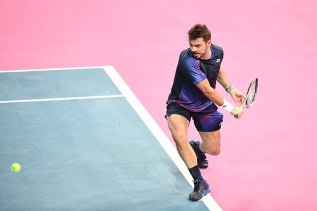 TENNIS : Open Sud de France ATP, Tennis Herren 250 - 27 01 2025 MONTPELLIER, FRANCE - JANUARY 27 : WC Stan WAWRINKA (SUI) vs. Arthur CAZAUX (FRA) at the ATP 250 Open Sud de France tournament in Montpellier, France on January 27th, 2025. MontpellierFrance  Copyright: xValentinaxClaretx