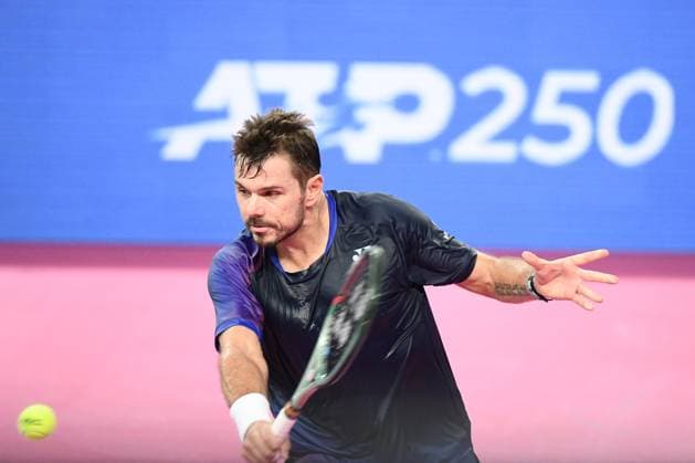 TENNIS : Open Sud de France ATP, Tennis Herren 250 - 27 01 2025 MONTPELLIER, FRANCE - JANUARY 27 : WC Stan WAWRINKA (SUI) vs. Arthur CAZAUX (FRA) at the ATP 250 Open Sud de France tournament in Montpellier, France on January 27th, 2025. MontpellierFrance  Copyright: xValentinaxClaretx
