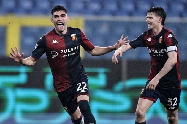 Bilder des Jahres 2025, Sport 01 Januar Sport Themen der Woche KW05 Db Genova 27 01 2025 - campionato di calcio serie A Genoa-Monza foto Daniele Buffa Image nella foto: esultanza gol Johan Vasquez 
