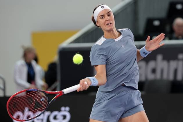 TENNIS - WTA, Tennis Damen Upper Austria Ladies Linz LINZ,AUSTRIA,28.JAN.25 - TENNIS - WTA Tour, Upper Austria Ladies Linz. Image shows Anhelina Kalinina (UKR).  GEPAxpictures xWalterxLuger