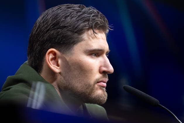 28.01.2025, Pressekonferenz zum UEFA Champions League Spiel zwischen Borussia Dortmund und Schachtar Donezk mit Torwart Gregor Kobel (Borussia Dortmund), Dortmund Signal Iduna Park NRW Deutschland xRHR-FOTO DEx Copyright: DennisxEwert RHR-FOTOx RHR-FOTO DE