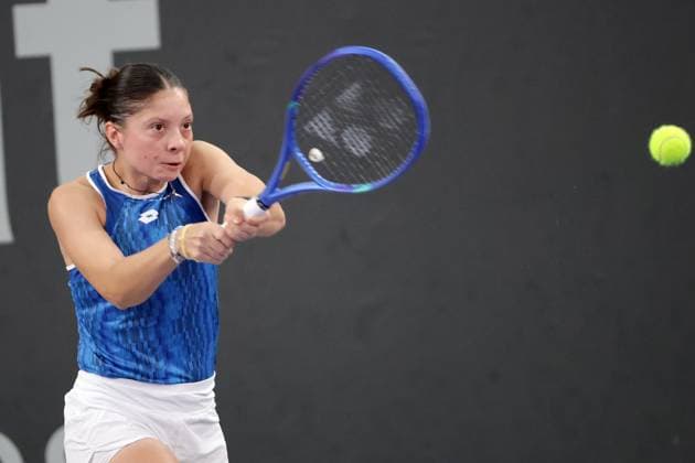 TENNIS - WTA, Tennis Damen Upper Austria Ladies Linz LINZ,AUSTRIA,28.JAN.25 - TENNIS - WTA Tour, Upper Austria Ladies Linz. Image shows Antonia Ruzic (CRO).  GEPAxpictures xWalterxLuger